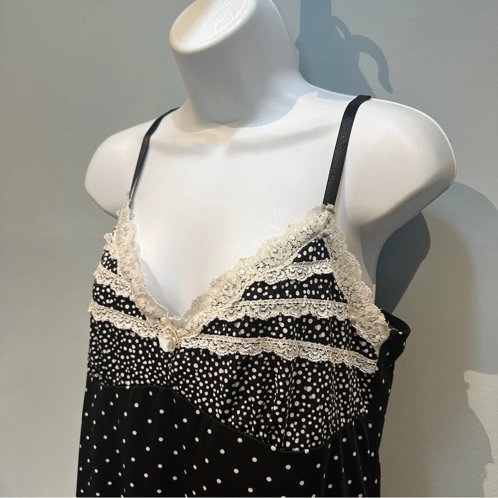 Victoria’s Secret Marilyn Monroe Black and White Polka Dot Slip Dress XL